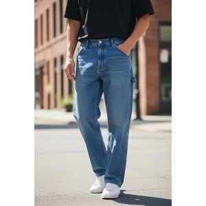 Levis SilverTab Carpenter JeanMens 33x32 Blue Denim Relaxed Straight 44657-0740